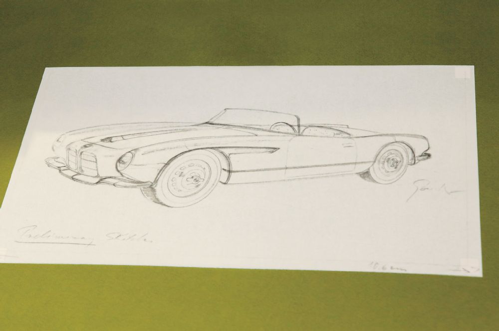 bmw 507 roadster sketch design bmw