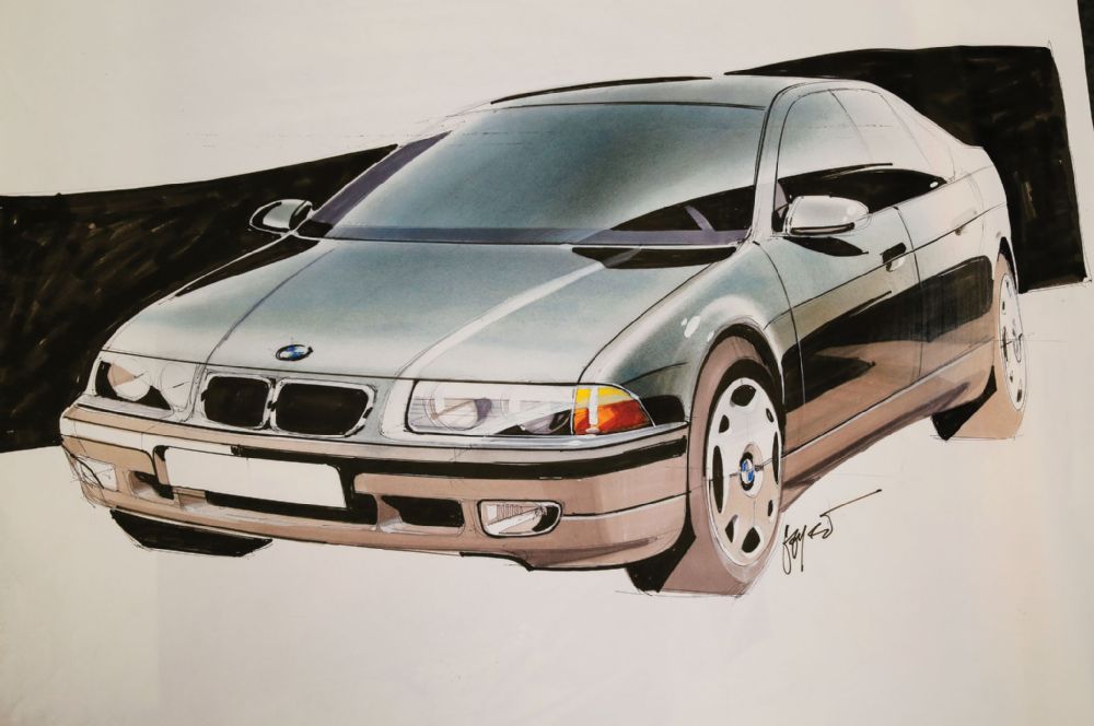 bmw Serie 3 E36 sketch design bmw