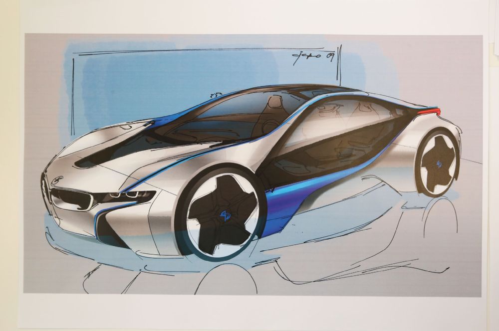 bmw i8 i02 sketch design bmw